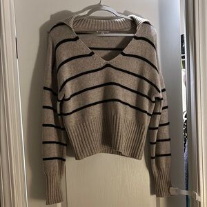 Reformation Beckie Striped Cashmere Sweater
